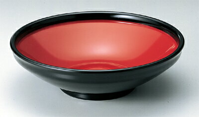 どんぶり　ふる里鉢　黒内朱　　8.5寸