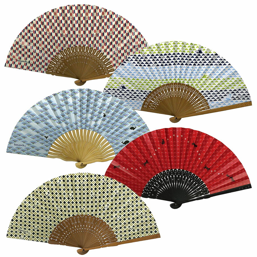 【現品限り】komon+和紙扇子　70型25