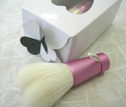 洗顔ブラシ　ハート型 白毛・ピンク軸　BOX入り 熊野筆　-Aoi-化粧筆 熊野