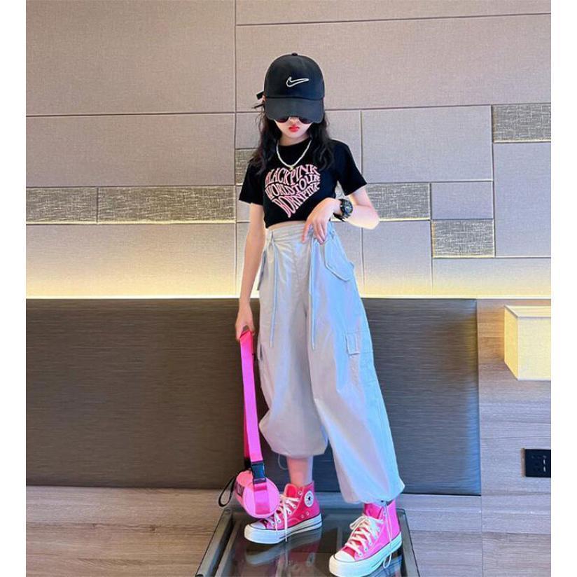 子供服 女の子 カーゴパンツ 薄手 夏用 ダンスパンツ ロングパンツ ボトムス キッ...
