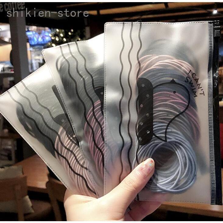 ヘアゴム カラー＆ブラック大容量ヘアゴム100本×5種類計500本セット 大容量 業務用