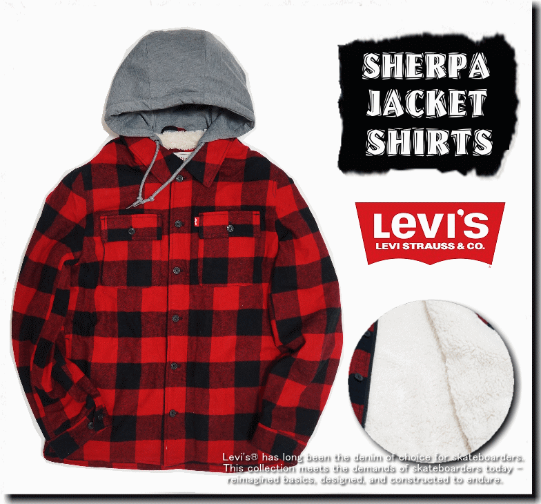 【在庫処分】 【米国モデル】 Levis リーバイス SHERPA SHACKET ボア シャケット ジャケットシャツ LM9RC684