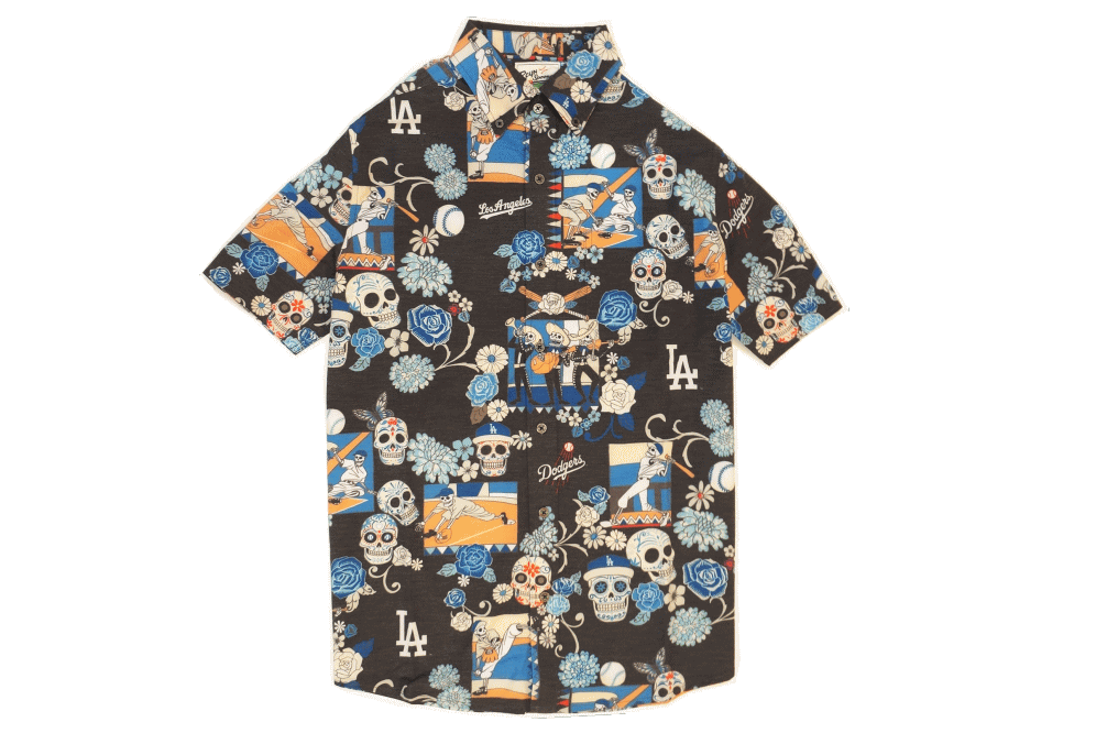 Reyn Spooner レインスプーナー MLB SCENIC Los Angeles DODGERS x Dia de los Muertos メジャーリーグ公式 アロハシャツ ロサンゼルス ドジャース 死者の日 685413125