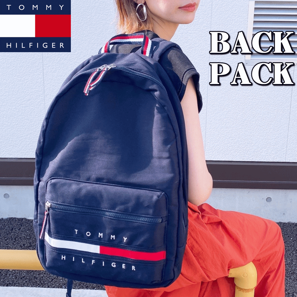 Rakuten - 【女性にオススメ】 Tommy Hilfiger トミー ヒルフィガー SOLID GINO BACKPACK ロゴ バックパック リュック 69J3214 【米国モデル・日本未発売】