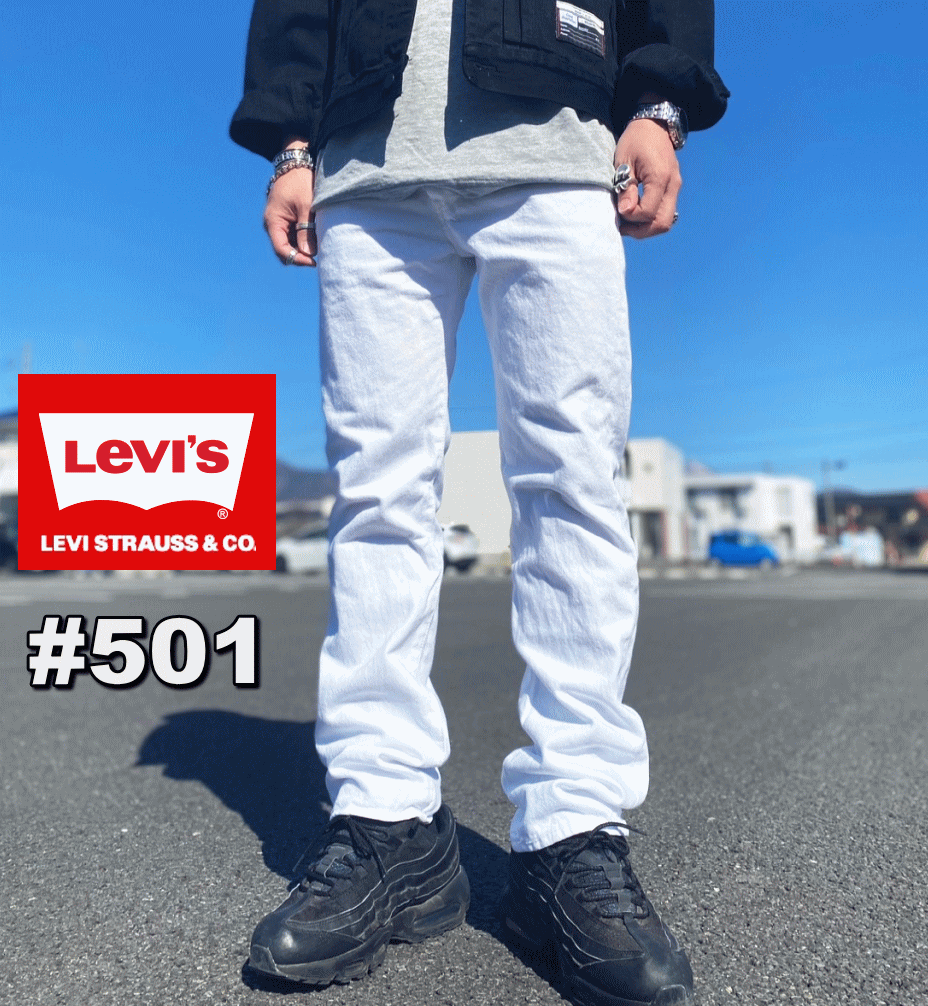 【米国モデル 日本未発売】 Levis リーバイス 501 ORIGINAL 501 オリジナル WHITE Denim ホワイト デニム 00501-0651