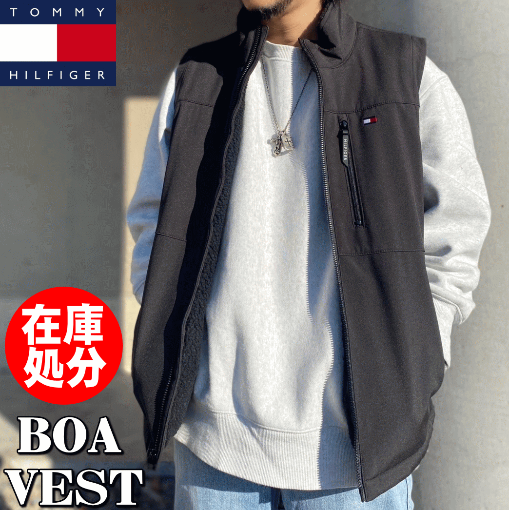 【在庫処分】 Tommy Hilfiger トミー ヒルフィガー SOFTSHELL SHERPA BOA VEST ソフトシェル シャルパ ボア ベスト 152AP774