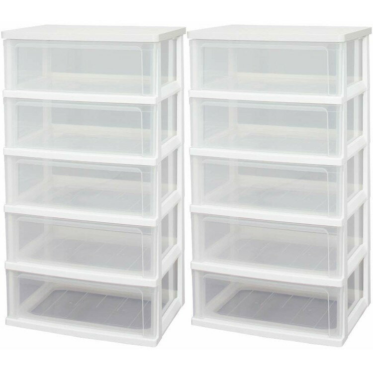 【2個セット】ウッドトップチェスト 5段 WTW-545 送料無料 木天板 チェスト たんす タンス 箪笥 リビング収納 リビング クローゼット収納 押入れ収納...