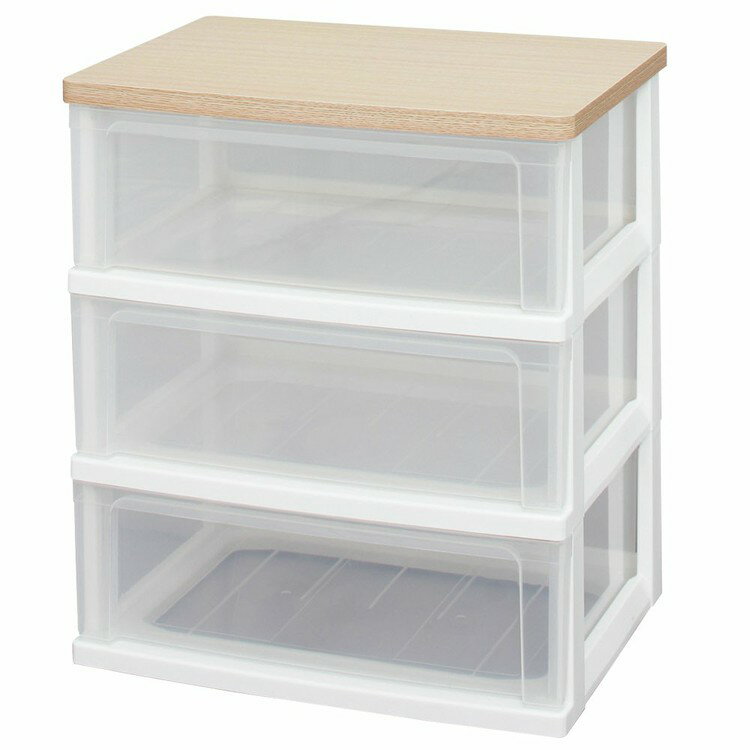 【2個セット】ウッドトップチェスト 3段 WTW-543 木天板 チェスト たんす タンス 箪笥 リビング収納 リビング クローゼット収納 押入れ収納 サニタリ...