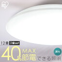 【2個セット】シーリングライト LED 12畳用 LEDシーリングライト 5.0Qシリーズ 12畳 調光 プレーン CEA12D-5.0Q 12畳 調光 丸型 タイマー 節電モード 省エネ リモコン付き 照明器具 天井照明 LEDライト ルームライト 寝室 新生活 アイリスオーヤマ