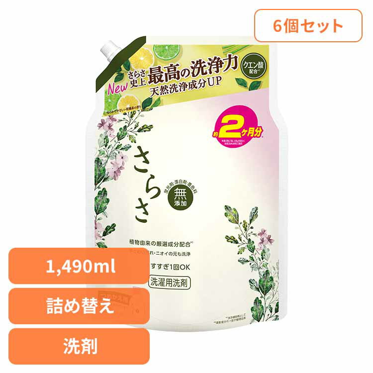 [最大400円OFFクーポン] 【6個セット】さらさ洗剤ジェル つめかえウルトラジャンボサイズ P&G 洗剤 洗濯洗剤 液体 さらさ 無添加 天然酵素 詰め替え ウルトラジャンボサイズ P&G 日用消耗品 洗剤柔軟剤 衣類用洗剤 さらさ 洗剤