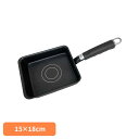 キッチン用品 調理器具 ふらいぱん 卵焼き器 油集中玉子焼器 15×18cm 油集中 集まる フライパン フッ素 調理 時短 使いやすい 一人暮らし向け お手入れ簡単 新生活 アクロス