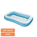 【最大400円OFFクーポン★くらしにプラス+】ビニールプール 子供用 家庭用 レクタングラープール 57403ビニールプール 子供用 家庭用 プール 庭 ベランダ 遊具 INTEX