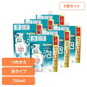【6個セット】hadakara(ハダカラ)泡ボディソープ ソープ つめかえ用 大型 02158ライオン スキンケア 浴用 ボディソープ ハダカラ 詰め替え クリーミーソープ 泡 750ml LION LION