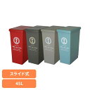 スライドペール 45L(パリス柄) ゴミ箱 スライドペール ごみ箱 棚下ペール カラーペール 分別ゴミ箱 おしゃれスタイリッシュ 機能性ペール 45L 45L以上ゴミ箱 平和工業 レッド ブラウン ベージュ ブルー