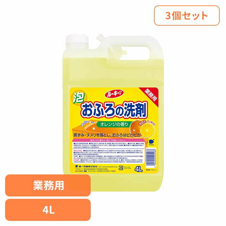 [最大400円OFFクーポン] 【3個セット】ルーキーV おふろの洗剤 第一石鹸 ルーキーV お風呂用洗剤 お風呂 浴室 浴槽 床 オレンジ 業務用 大容量 第一石鹸