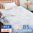 西川 ダウンケット WDD85% KE02005003送料無料 nishikawa 肌掛けふとん ホワイトダック 羽毛 掛けふとん 春 夏 肌掛け 洗える ウォ...