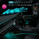 LEDライト 車内装飾 2in1 RGB ネオン 雰囲気ライト 車用 USB給電 4m 光ファイバー 2分岐タイプ 光量調節 7色 イルミネーション 色変更 リ...