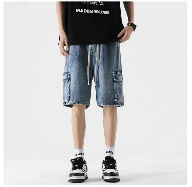 Short, Half Pants - ショートパンツ デニム メンズ ショーツ ハーフパンツ 短パン デニムパンツ ウエストゴム ファッション メンズ ゆったり カジュアル ポケット付き ルームウェア 普段着 仕事着 おしゃれ 送料無料