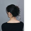 へアクリップ 大きめ 羽 ブラック バンスクリップ 高品質 髪飾り 髪留め ヘアアクセサリー レディース 大人 女の子 可愛い おしゃれ 送料無料