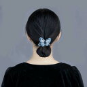 ヘアゴム 蝶 レディース ラインストーン シュシュ 髪飾り 高品質 きらきら キラキラ 無地 ヘアアクセ シンプル 柔から ヘアアクセサリー 送料無料(4)