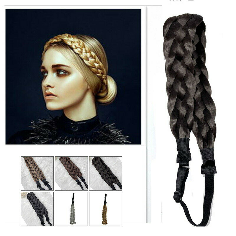 五つ編みウィッグ 五つ編みバンド 女性 ウィッグ ヘアアクセサリー ハーフウィッグ ワンタッチ エクステ 前髪ウィッグ ポニーテール送料無料