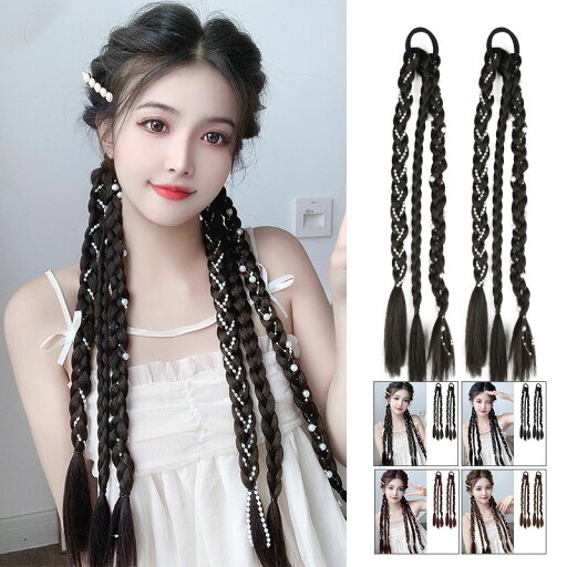 三つ編みウィッグ 三つ編みバンド 2本セット ヘアゴム 女性 ウィッグ ヘアアクセサリー ハーフウィッグ ワンタッチ エクステ 前髪ウィッグ ポニーテール 送料無料 三つ編みウィッグ 三つ編みバンド 2本セット ヘアゴム 女性 ウィッグ ヘアアクセサリー ハーフウィッグ ワンタッチ エクステ 前髪ウィッグ ポニーテール 送料無料