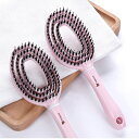 ヘアブラシ エアウインドウ レディース マッサージ ブローブラシ 絡まない サラサラ 髪 ヘアケア スタイリング 丸型 静電気防止 くし 櫛 母の日 プレゼント...