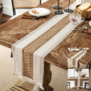 テーブルランナー 30*140cm テーブルクロス タッセル付き マット インテリア レース編み カットワーク シルク 北欧 田園風 オシャレ 上品 エレガント キッチン ダイニング 洗える 食卓 カバー 結婚式 飾り 送料無料