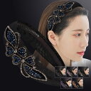 【ブラックフライデー最大2000円OFF】キラキララインストーン 蝶結び カチューシャ 髪飾り ギフト プレゼント 女性 婦人用 おしゃれ かわいい 送料無料