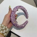 キラキラ ラインストーン 紫 カチュ濠`シャ 髪飾り ギフト プレゼント 女性 婦人用 おしゃれ かわいい 送料無料
