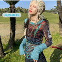 トップス サブカル パンク 薄手 ガーゼ シフォン よい通気性 夏服 長袖 ダンス服 ステージ服 海辺 休み日 休暇 旅行 おしゃれ 送料無料
