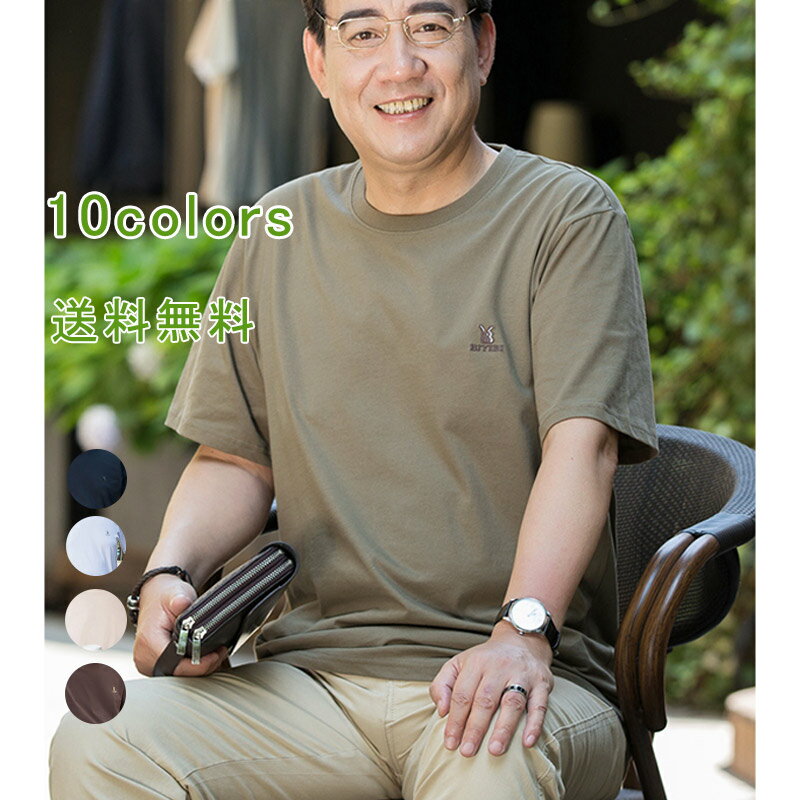 樂天商城 - 【お買い物マラソンクーポンあり】Tシャツ 半袖Tシャツ インナー 半袖 無地 クルーネック コットン メンズ カットソー トップス 夏 ストレッチ カジュアル シンプル 送料無料