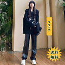 レザーパンツ ロング レディース ワイドパンツ ガウチョ ボトムス 韓国風 体型カバー 美脚 無地 冬服 秋服 肌触りがよい 普段着 着痩せ よい通気性 黒い ...