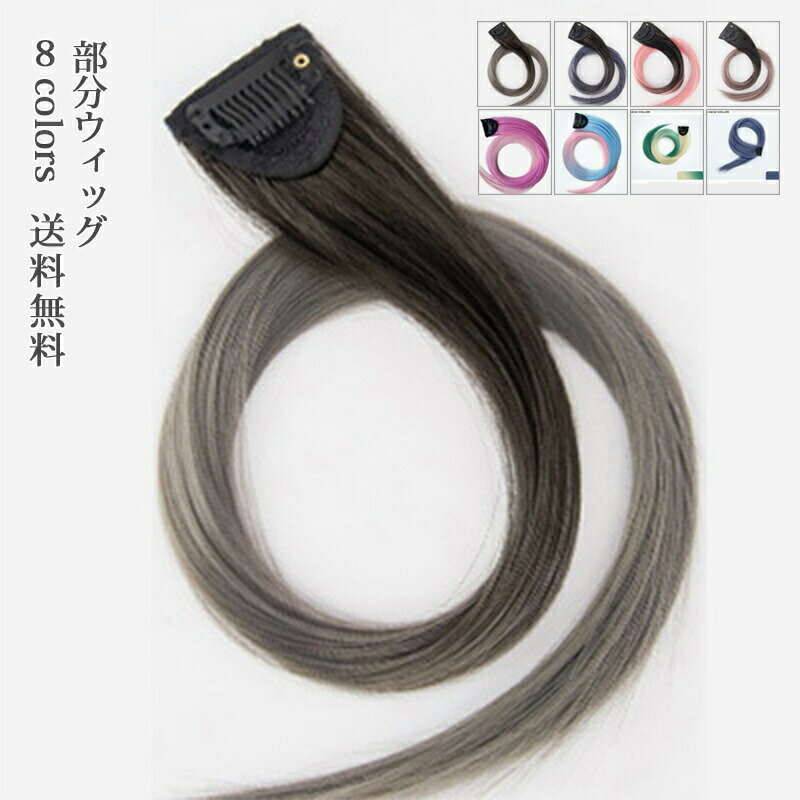 部分ウィッグ ワンタッチ 女性用ウイッグ 2点セット ロング かつら コスプレ 結婚式 グラデーション ハロウィン 付け髪 ダンス おしゃれ 発表会 エクステンション 送料無料