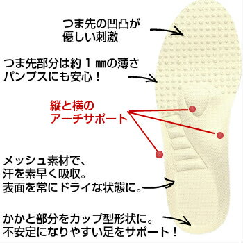 インソール 中敷き【74円クーポン】 レディース コロンブス COLUMBUS ヘルシーアーチ 土踏まず 疲れない 疲れにくい パンプス 立ち仕事 土踏まず 踵 つま先 消臭 吸湿 立ち仕事 外反母趾 腰痛 膝痛 ひざ痛 足裏 疲れ 薄手 衝撃 吸収 衝撃吸収