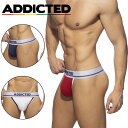 ADDICTED/TOMMY THONG メンズ 最高級の綿 立体フロント スポーツ ストレッチ セクシー 強化とサポート 弾性 吸水速乾 AD1011