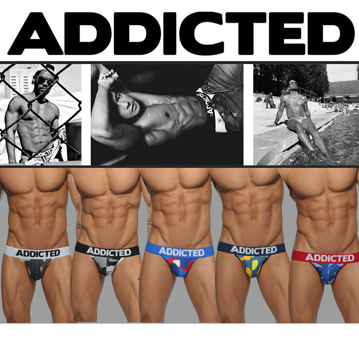 正規品ADDICTED/アディクティッド メンズ インナー パンツ アンダーウェア 迷彩柄 ジョックストラップ　スポーティ シンプル セクシー ソフト生地 軽量生地 SPORTS AD581