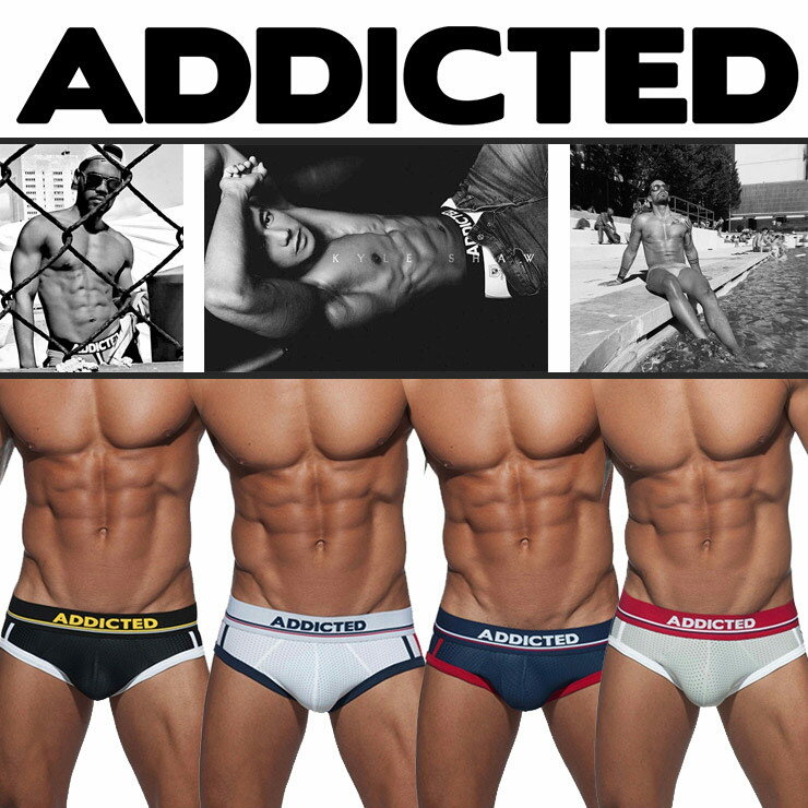 正規品ADDICTED/アディクティッド メンズ インナー パンツ アンダーウェア スポーツメッシュボトムブリーフOPEN SPORT MESH BRIEF AD740