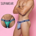 2022NEW商品 SUPAWEAR/メンズ インナー T-バック スポーティ ローライズ ソフト生地 ストラップレス ジョックストラップ 立体フロント THONG u181podr