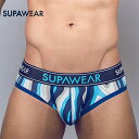 2022 SUPAWEAR/Woody Blue メンズ インナーブリーフ パンツ スポーティ ローライズ ソフト生地 ストラップレス ストレッチ 立体フロント