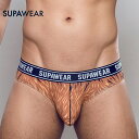 2022 SUPAWEAR/POW ブリーフ下着 - グリズリー ベア メンズ インナーブリーフ スポーティ ローライズ ソフト生地 ストラップレス ストレッチ 立体フロント