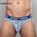 2022 SUPAWEAR/POW ブリーフ下着 - シロクマ メンズ インナーブリーフ スポーティ ローライズ ソフト生地 ストラップレス ストレッチ 立体フロント