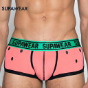 2022 SUPAWEAR/スイカ Trunk 下着 メンズ インナー ボクサー スポーティ ローライズ ソフト生地 ストラップレス ストレッチ 立体フロント