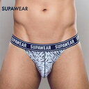2022 SUPAWEAR/シロクマ メンズ インナー T-バック スポーティ ローライズ ソフト生地 ストラップレス ジョックストラップ 立体フロント THONG