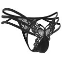 Butterfly T-Back ファッション レース素材 T-Back メンズ Tバック 通気性 速乾性 伸縮性 メッシュ ローライズ セクシー(4)
