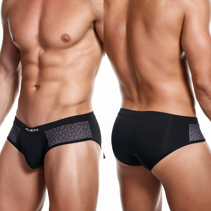 ALEXX/Attachment Leopard Brief 素敵なビキニ ヒョウ柄 高級素材 立体フロント ポ...