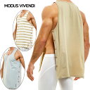 MODUS VIVENDI /L.A.Prayer Tanktop ファッション 男性トップス 両側開け 高級コットン 贅沢 メンズ トップス タンクトップ