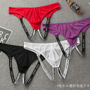 Passion Mesh Jock ファッション 透明素材 メンズ Tバック 通気性 速乾性 伸縮性 ローライズ セクシー