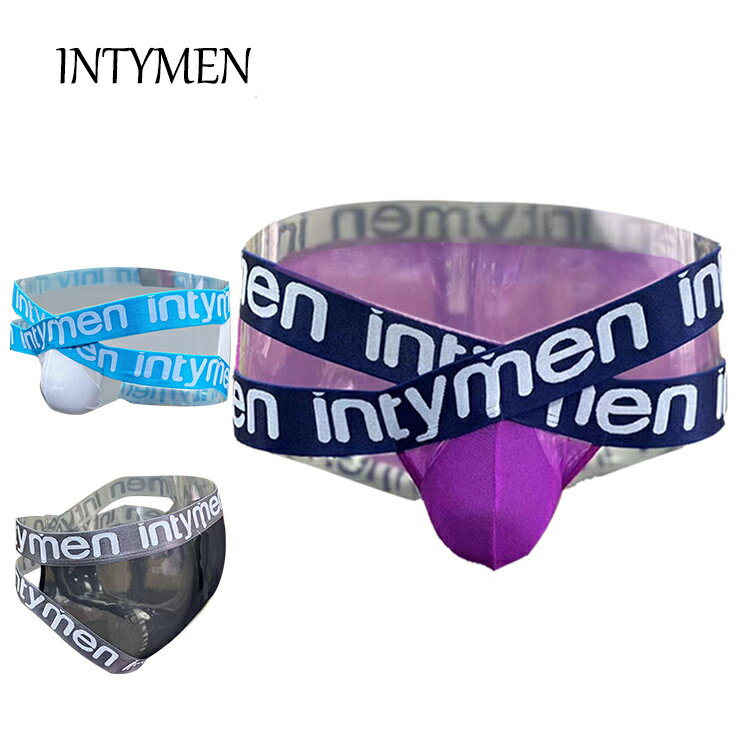 INTYMEN/ Cross Jockstrap メンズ ジョックストラップ MEN S POUCH 超セクシーシリーズ 吸水速乾 サラサラ生地 ファッション ジム 運動 通気性 半透明 ine017