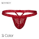 SEXY BOY/Race G-string メンズ ファッション セクシー系 男性 下着 品質レース生地 タイトフィット セクシー 吸水速乾 ローライズ T-バック